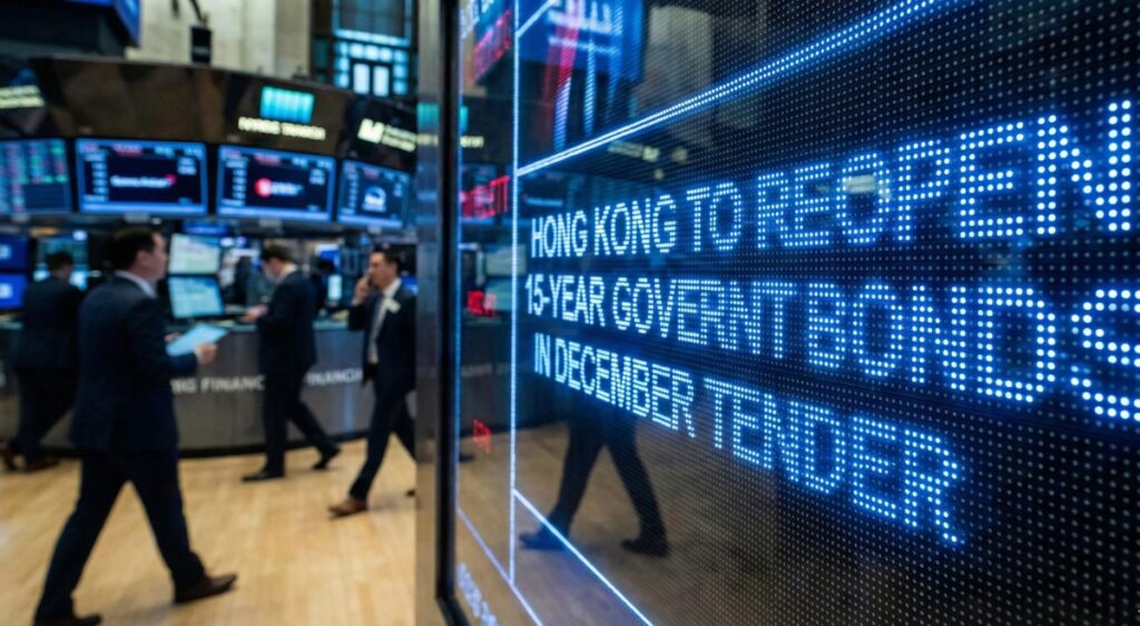Hong Kong to Reopen 15-Year Government Bonds in December Tender