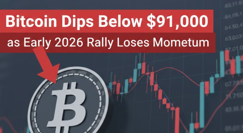 Bitcoin Dips Below $91,000 as Early 2026 Rally Loses Momentum Despite Institutional Optimism