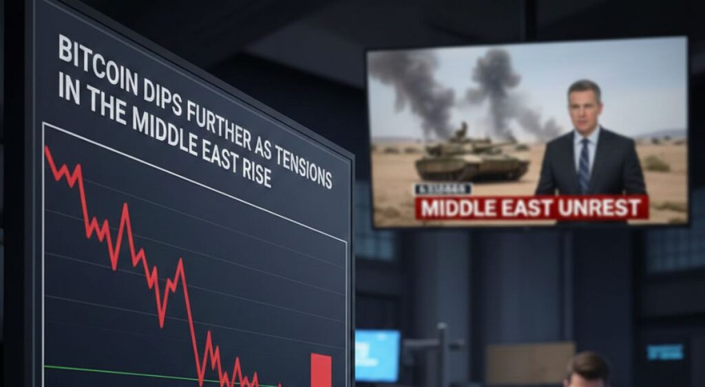 Bitcoin Dips Further as Tensions in the Middle East Rise