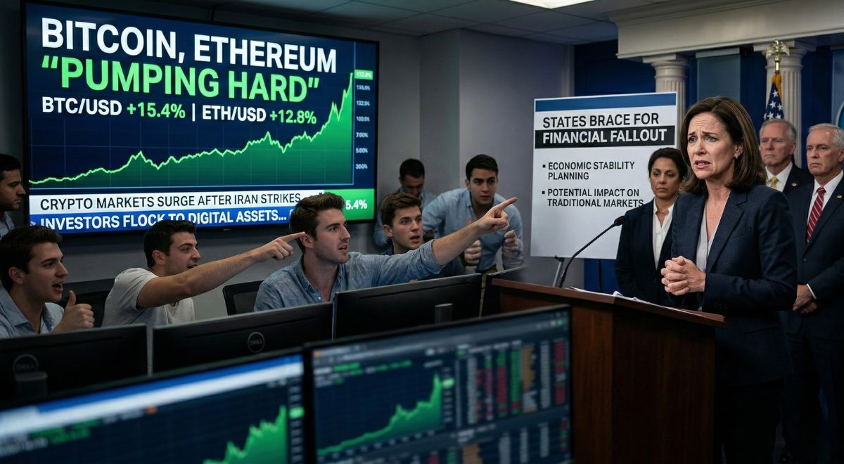 Home Bitcoin Ethereum ‘Pumping Hard After Iran Strikes But States Brace for Financial Fallout 1