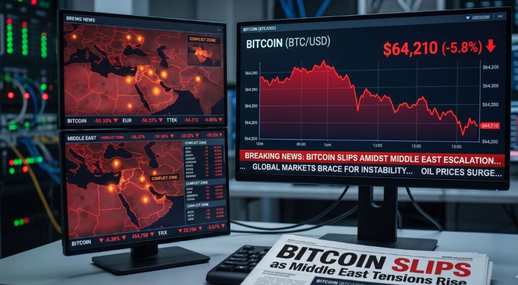 Bitcoin Slips as Middle East Tensions Rise