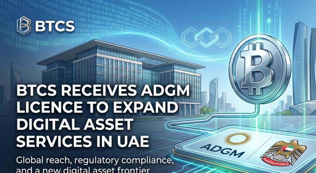 BTCS Receives ADGM Licence to Expand Digital Asset Services in UAE